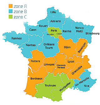 Zones des vacances scolaires