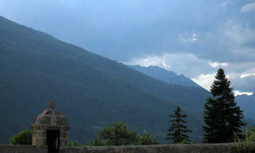 Une échauguette de la cité Vauban à Briançon.