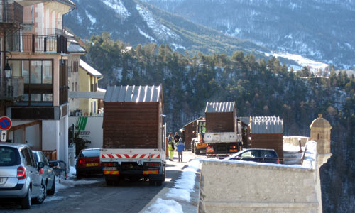 Sur les remparts de la cité Vauban de Briançon.