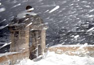 La cité Vauban à Briançon en hiver.