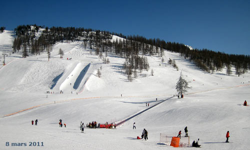 Les pistes de ski à Montgenèvre dans les Hautes Alpes