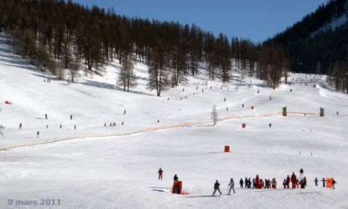 Les pistes de ski de Montgenèvre dans les Hautes Alpes.