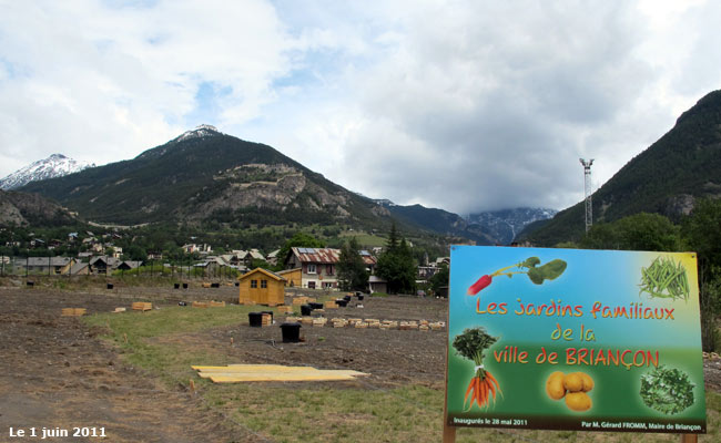 Les premièrs jardins familiaux de la ville de Briançon.