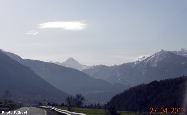 Le pic de Rochebrune (3320 m) vu depuis Serre Chevalier.