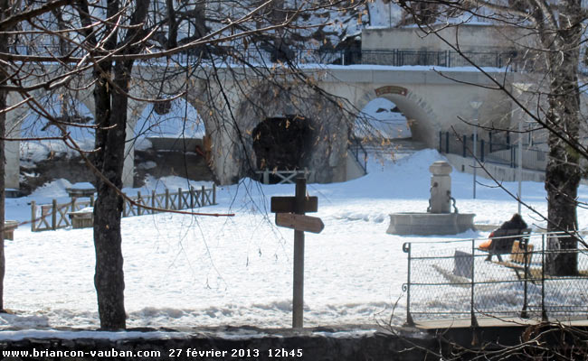 Dans l e parc municipal de la Schappe à Briançon.