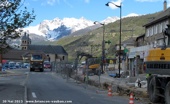 La route d'Italie à Briançon.