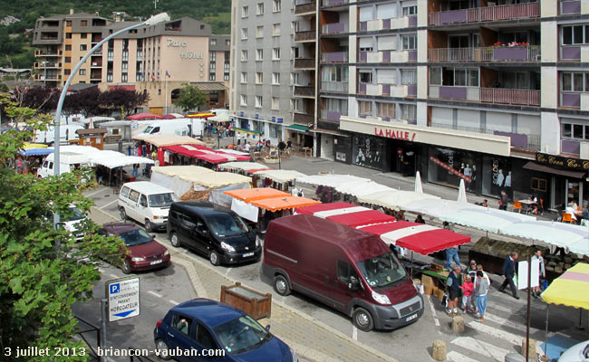 La place de l'Europe à Briançon.