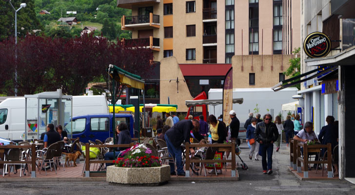 Place de l'Europe à Briançon.