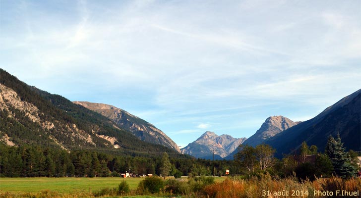 La vallée de la Clarée vue des Alberts.