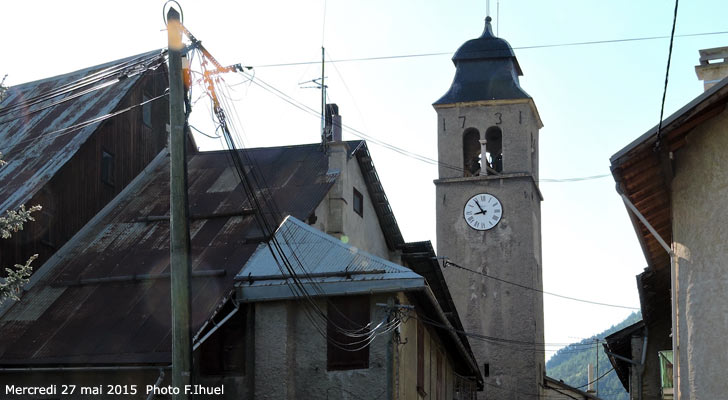 Le clocher de l'église de Pont de Cervières