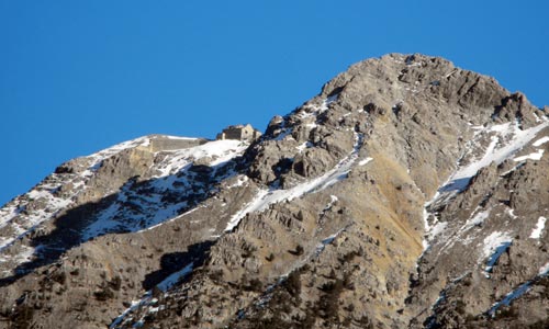 Le Janus (2572m) et son fort vus de la Cité Vauban.