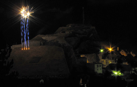 Feu d'artifice sur le Champ de Mars à Briançon