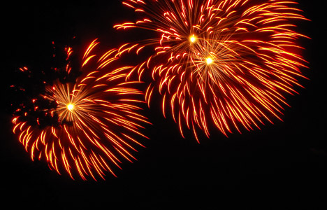 Feu d'artifice sur le Champ de Mars à Briançon