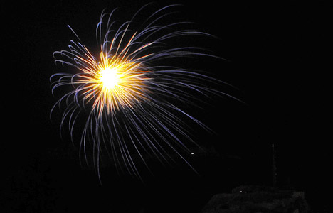 Feu d'artifice sur le Champ de Mars à Briançon