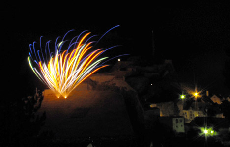 Feu d'artifice sur le Champ de Mars à Briançon