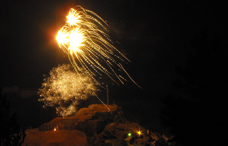 Feu d'artifice sur le Champ de Mars à Briançon