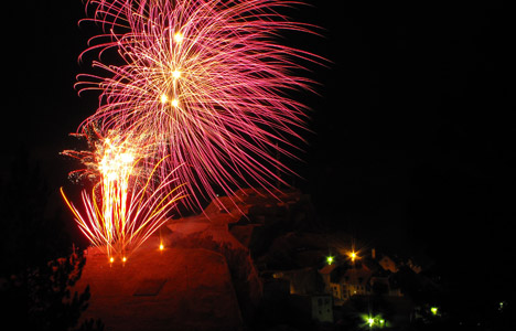 Feu d'artifice sur le Champ de Mars à Briançon