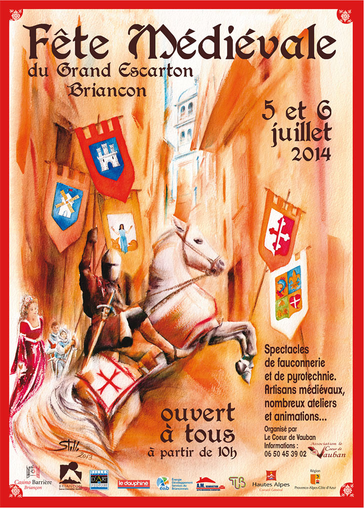 Affiche de la fête médiévale à Briançon dans les Hautes Alpes