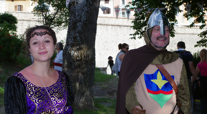 Elisabeth et Jean Luc dans le Jardin Chanoine Motte   à Briançon