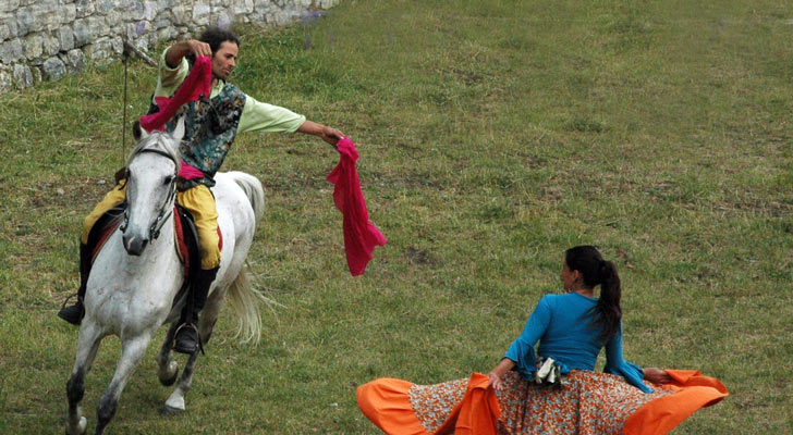 la troupe équestre d'Estoban à Briançn