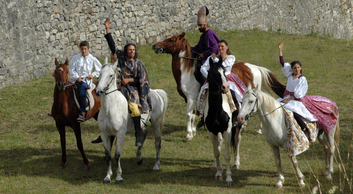 la troupe équestre d'Estoban à Briançn