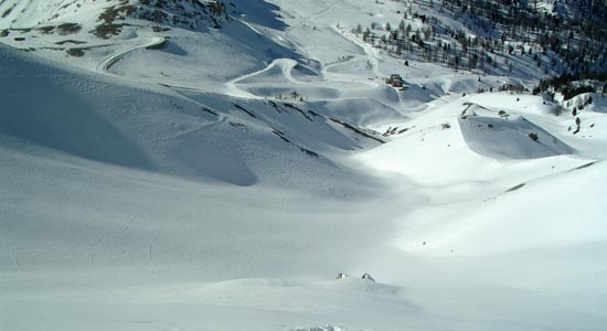 Le Refuge Napoléon vu du Col Perdu