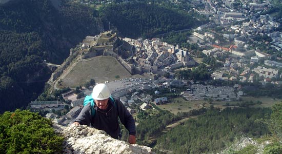 Briançon vu de la via ferrata de la Croix de Toulouse
